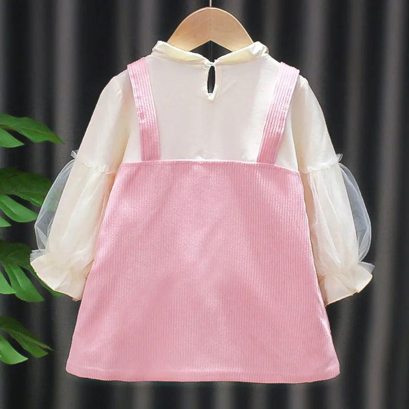 Vestido Infantil Menina Bolso Urso - Loja Conjunto Infantil