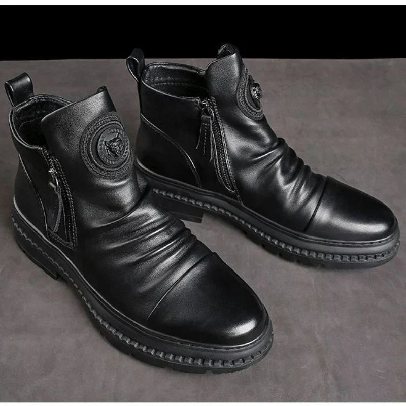 Bota Masculina Cano Alto com Zíper Lateral - (Promoção de Inverno 2025)