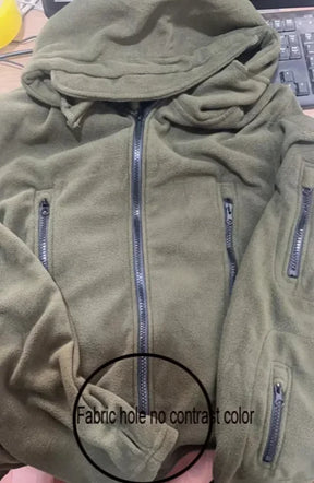 Jaqueta Masculina Tática com Capuz e Forro Fleece - (Promoção de Inverno 2026)