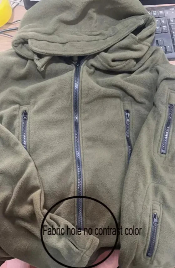 Jaqueta Masculina Tática com Capuz e Forro Fleece - (Promoção de Inverno 2026)