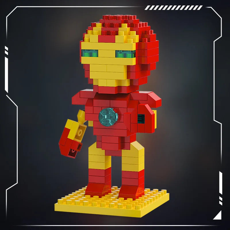 Blocos de Montar Marvel – Deadpool, Homem-Aranha, Homem de Ferro e Loki