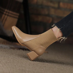 Bota de Couro Salto Bloco Euphoric