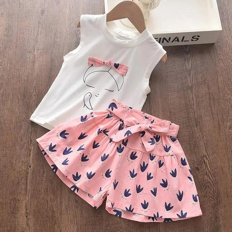 Roupas Infantil Meninas Camiseta + Short - Loja Conjunto Infantil