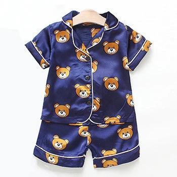 Pijamas Infantil de Cetim Meninos e Meninas - Loja Conjunto Infantil