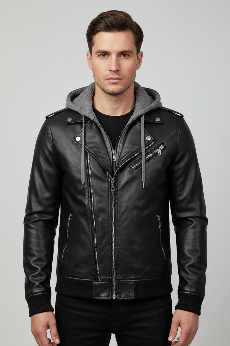 Jaqueta Masculina de Couro Premium