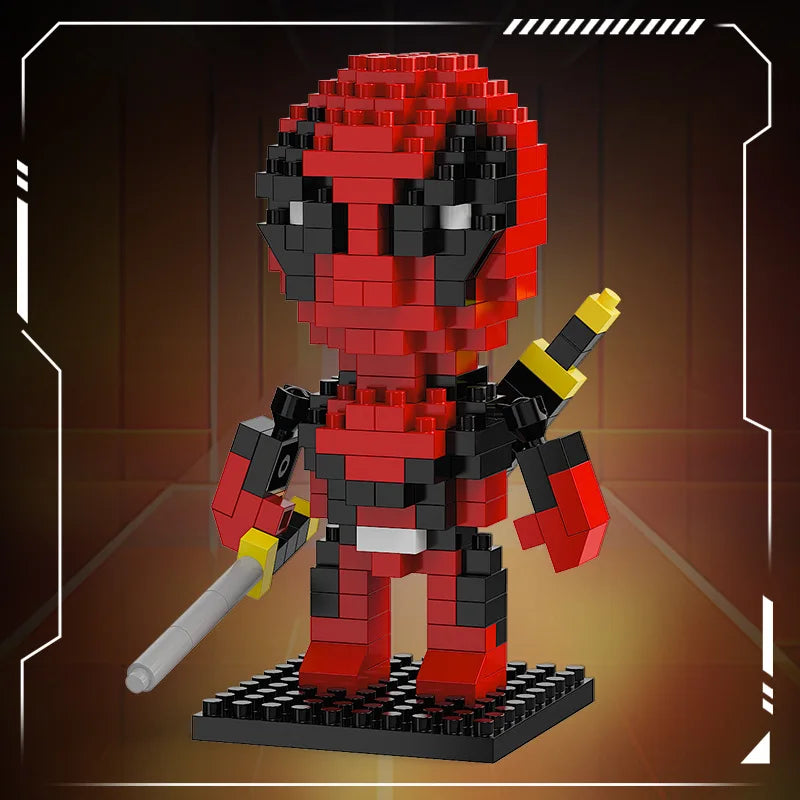 Blocos de Montar Marvel – Deadpool, Homem-Aranha, Homem de Ferro e Loki