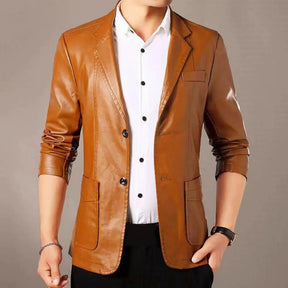 Jaqueta Masculina Gola Lapela Estilo Casual Elegante – (Promoção de Inverno 2026)