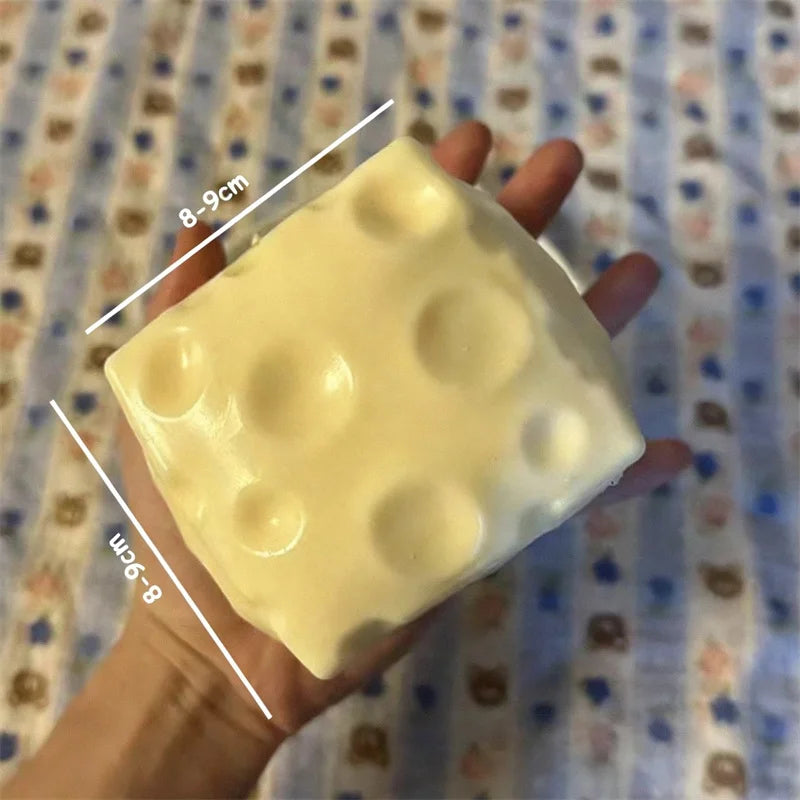 Bola Anti-Stress de Queijo Gigante Macia e Sensorial