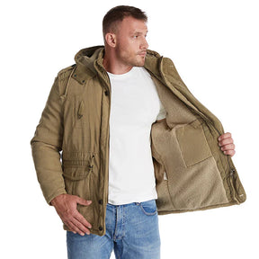 Jaqueta Masculina Tática com Capuz Forro Fleece e Bolsos - (Promoção de Inverno 2026)