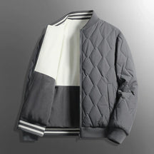 Casaco Masculino Puffer Dupla Face com Zíper