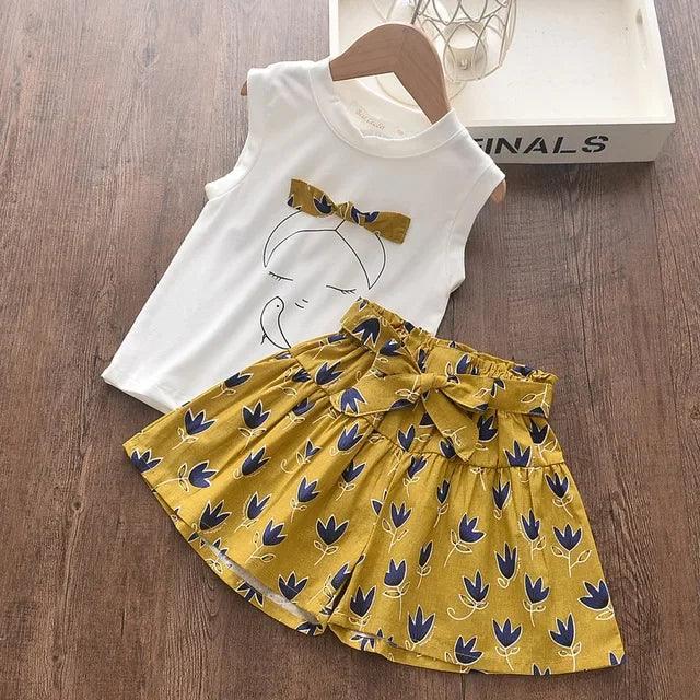 Roupas Infantil Meninas Camiseta + Short - Loja Conjunto Infantil