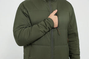 Jaqueta Masculina Térmica de Nylon Ripstop com Estampa Xadrez