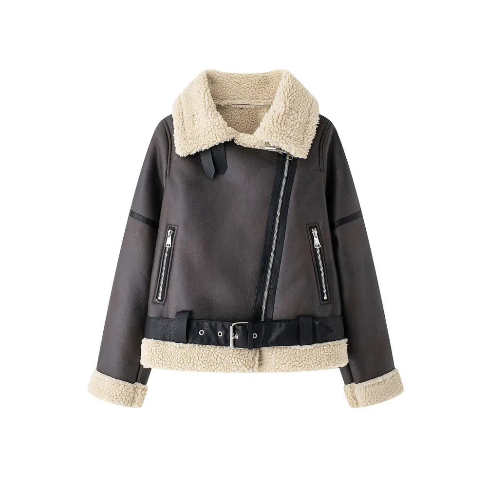 Jaqueta Feminina Para Inverno Estilo Elegante com Detalhe em Cinto