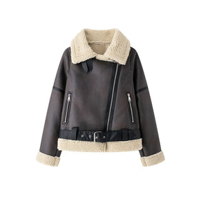 Jaqueta Feminina Para Inverno Estilo Elegante com Detalhe em Cinto