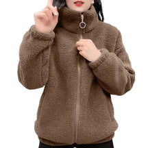 Jaqueta Feminina Para Inverno com Zíper e Detalhes Splice