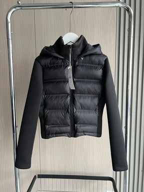 Jaqueta Feminina Leve com Capuz Acolchoada Para o Inverno