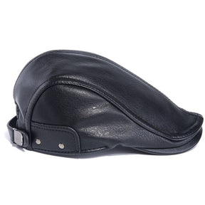 Boina Masculina em Couro Vintage