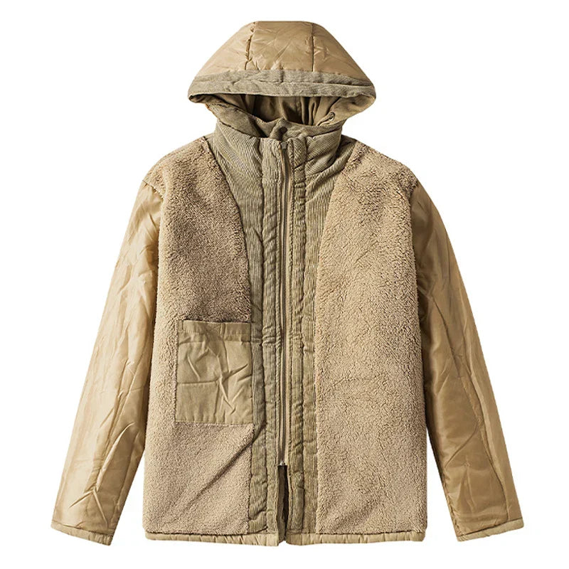 Jaqueta Masculina Tática com Capuz Forro Fleece e Bolsos - (Promoção de Inverno 2026)