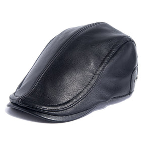 Boina Masculina em Couro Vintage