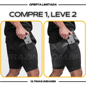 Shorts Dry-Fit™ de Compressão CJ - COMPRE 1 LEVE 2
