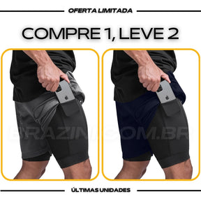 Shorts Dry-Fit™ de Compressão CJ - COMPRE 1 LEVE 2