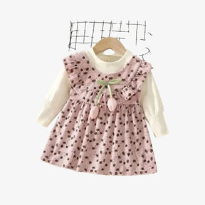 Vestido_Infantil_Rosa_casual_de_aniversario_Conjunto_infantil