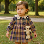 Vestido_para_Bebes_xadrez_Conjunto_Infantil