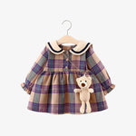 Vestido_para_Bebes_xadrez_Loja_Conjunto_Infantil