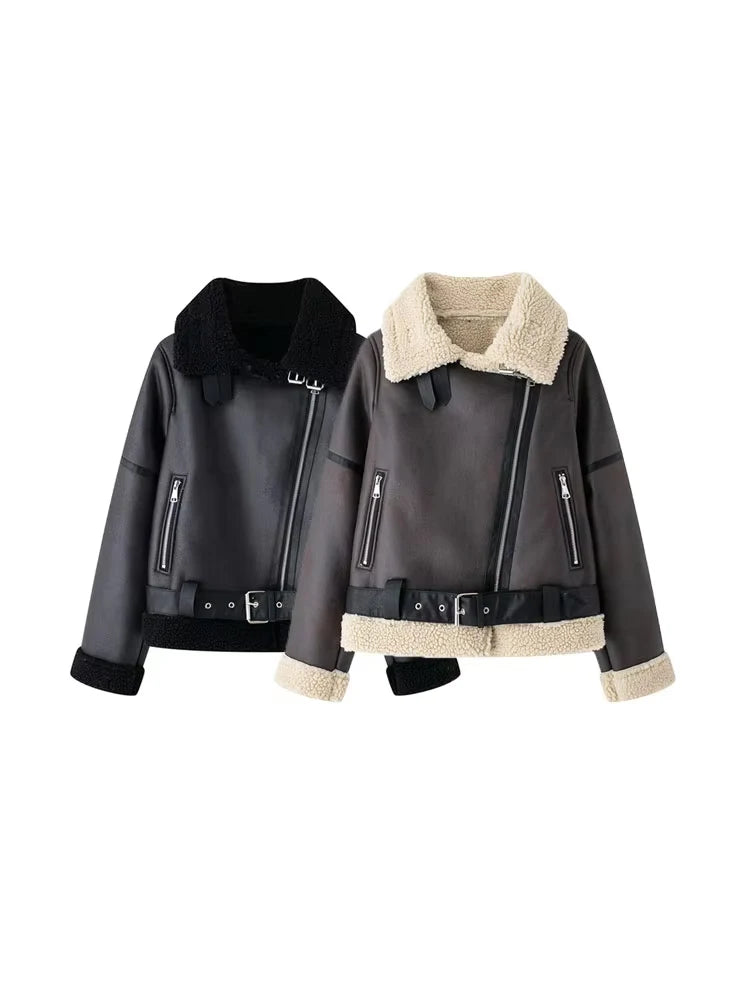 Jaqueta Feminina Para Inverno Estilo Elegante com Detalhe em Cinto