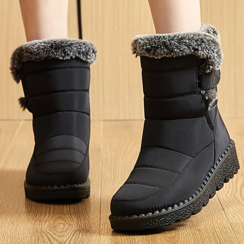 Bota Feminina Para Inverno Impermeável Salto Baixo - Conjunto Inverno