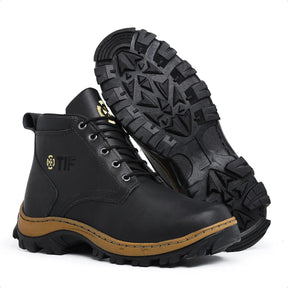 Bota Coturno Masculina com Design Robusto Estilo Sofisticado
