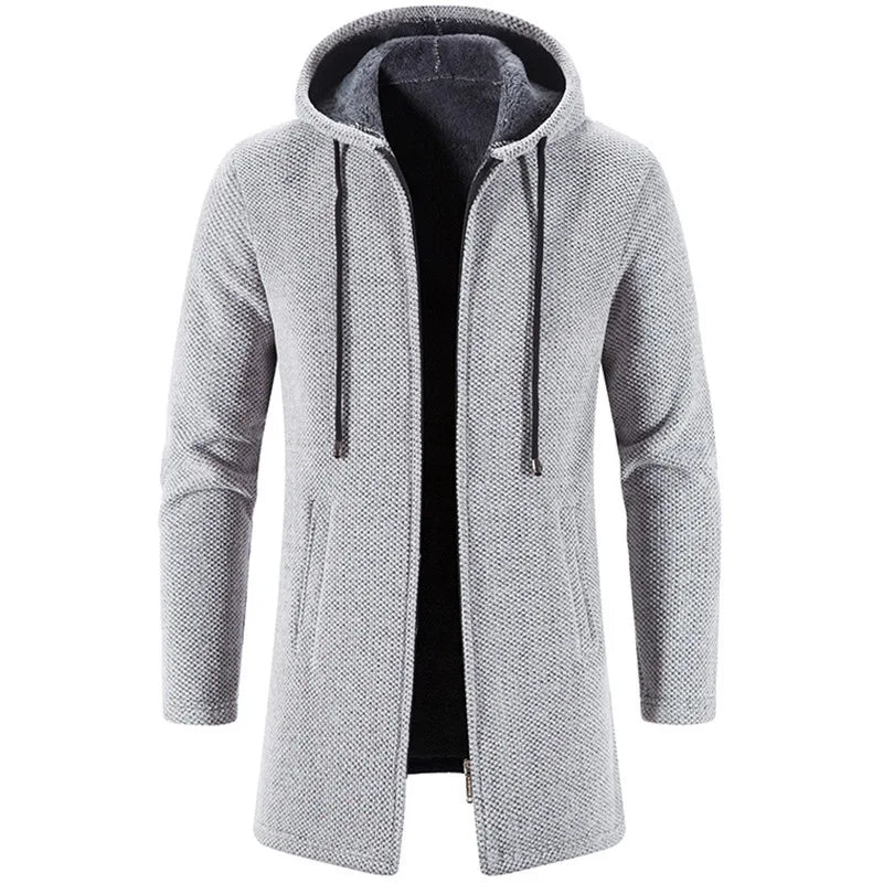 Moletom Masculino com Zíper Oversize e Capuz