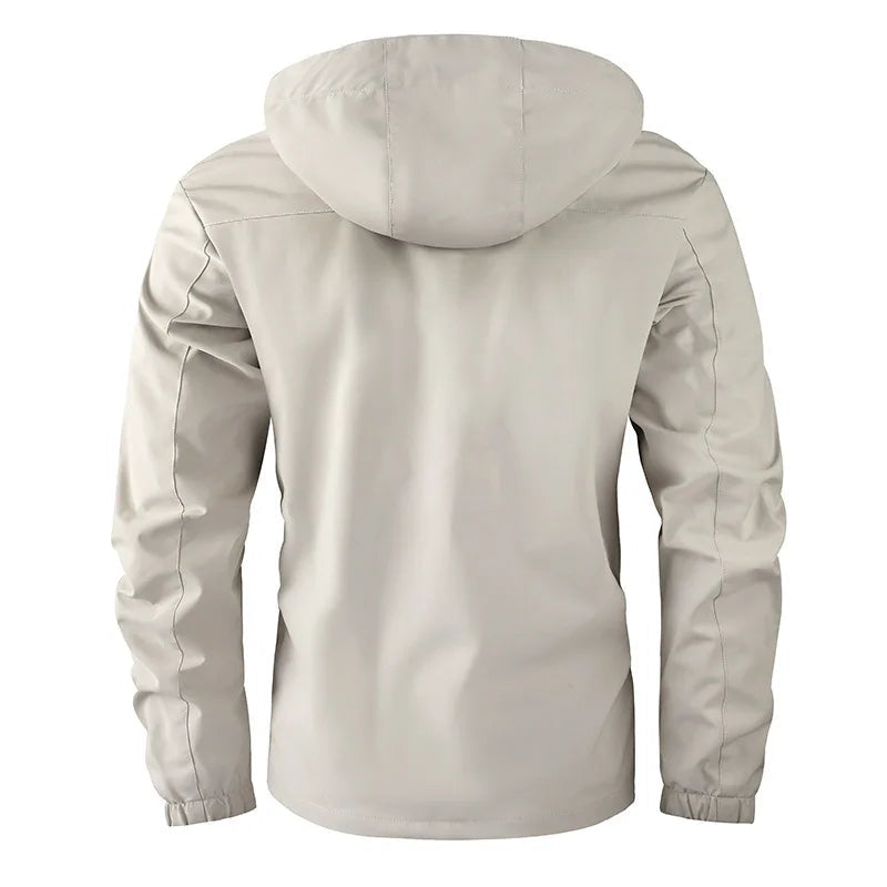 Casaco Masculino Casual Impermeável Com Capuz e Forro - (Promoção de Inverno 2025)