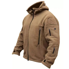 Jaqueta Masculina Tática com Capuz e Forro Fleece - (Promoção de Inverno 2026)