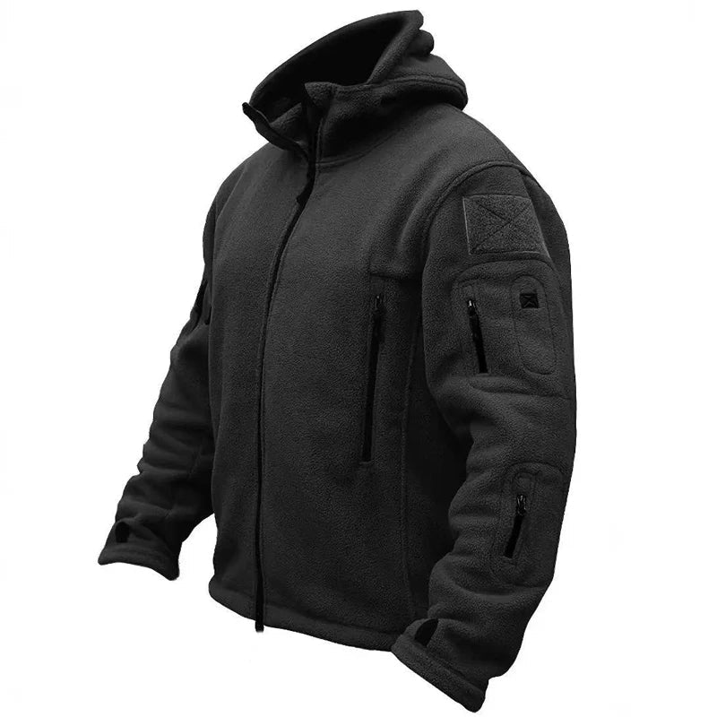 Jaqueta Masculina Tática com Capuz e Forro Fleece - (Promoção de Inverno 2026)