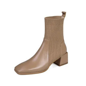 Bota de Couro Salto Bloco Euphoric