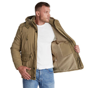 Jaqueta Masculina Tática com Capuz Forro Fleece e Bolsos - (Promoção de Inverno 2026)