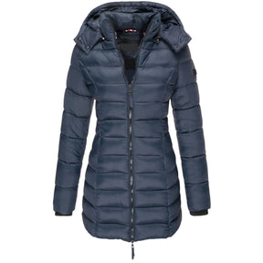Casaco Feminino de Inverno com Capuz e Zíper - Acolhedor, Elegante e Leve