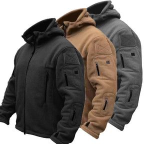Jaqueta Masculina Tática com Capuz e Forro Fleece - (Promoção de Inverno 2026)