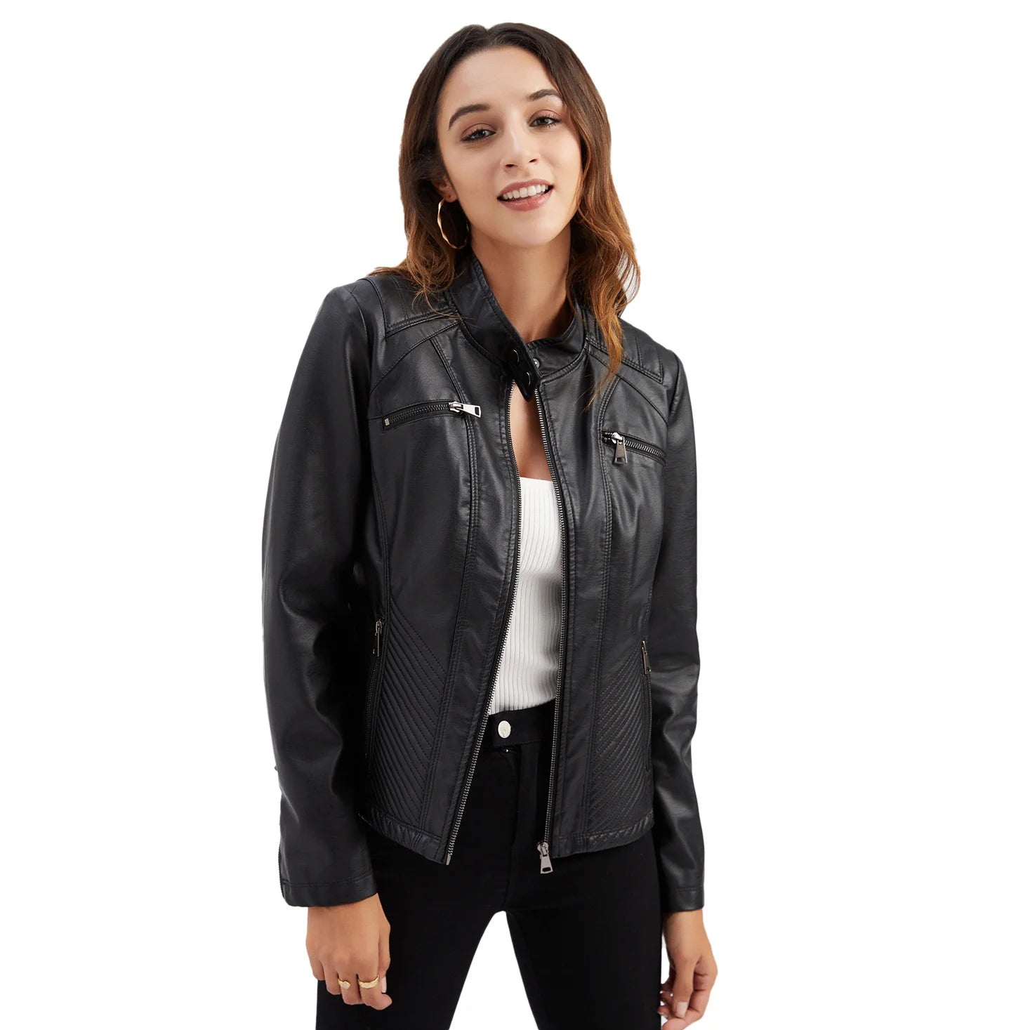 Jaqueta Feminina Casual com Zíper Estilo Streetwear - (Promoção de Inverno )