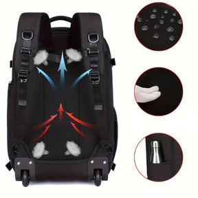 Mochila de Viagem com Rodas Unissex - Resistente à Água, Notebook 17" - PROMOÇÃO OUTUBRO